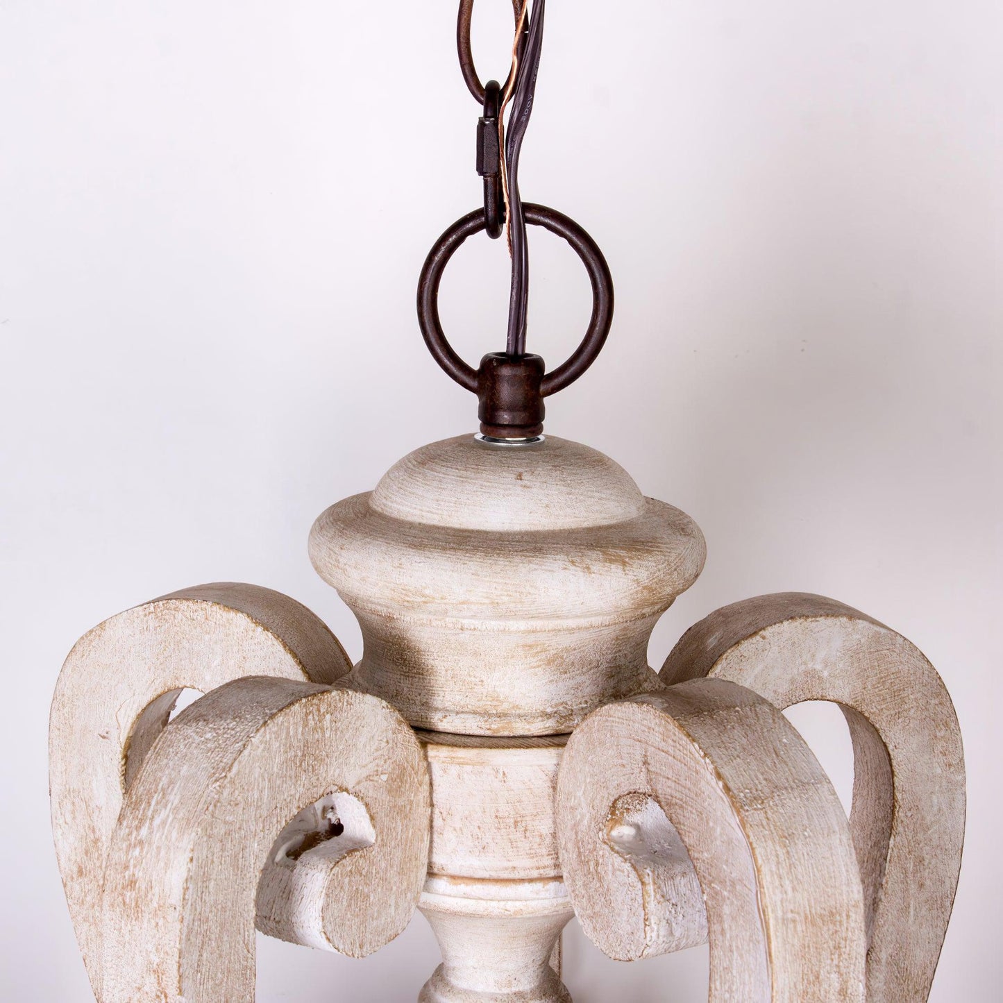 Parrotuncle Wooden Candle Chandelier - Rustic Design & Adjustable Heig