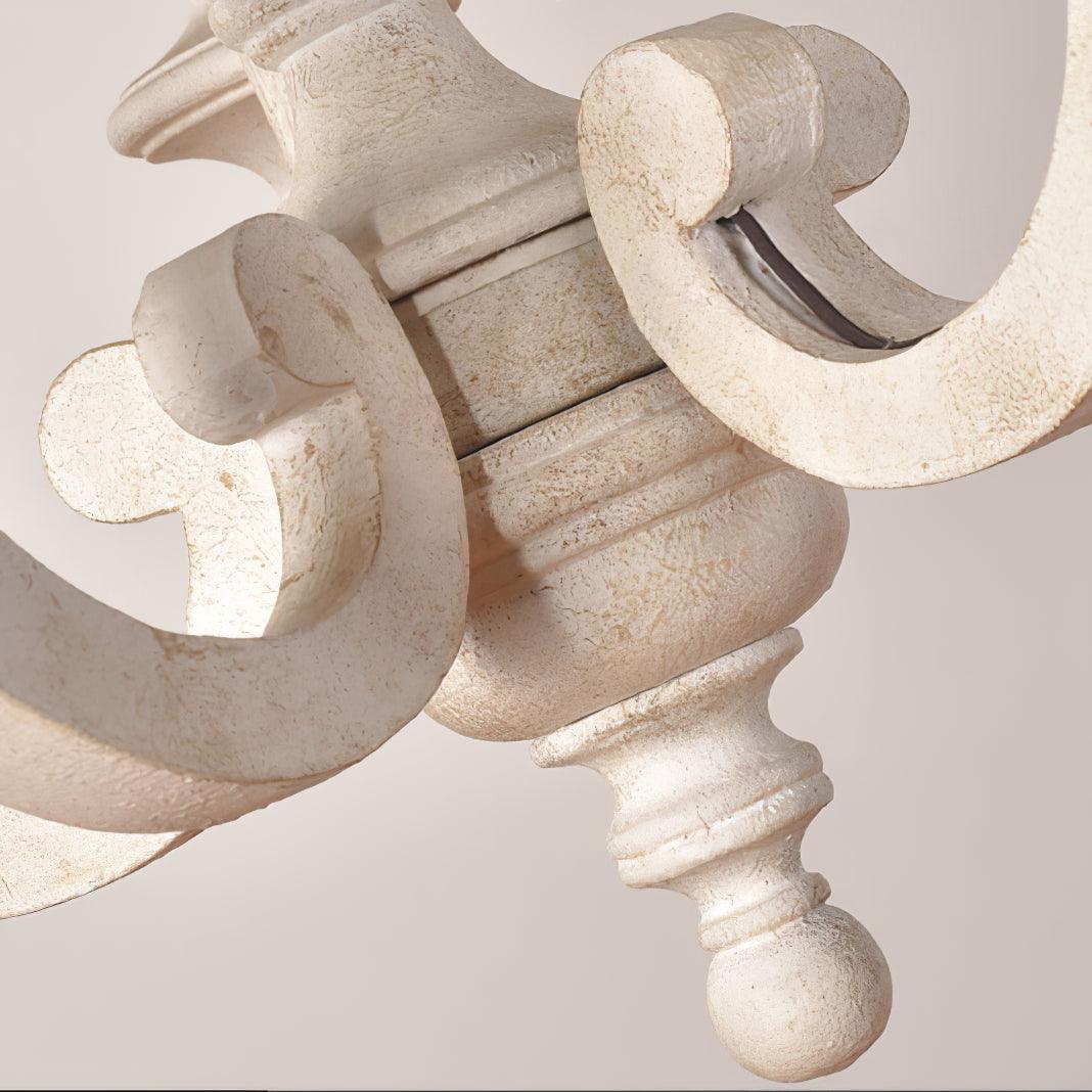 Parrotuncle Wooden Candle Chandelier - Rustic Design & Adjustable Heig