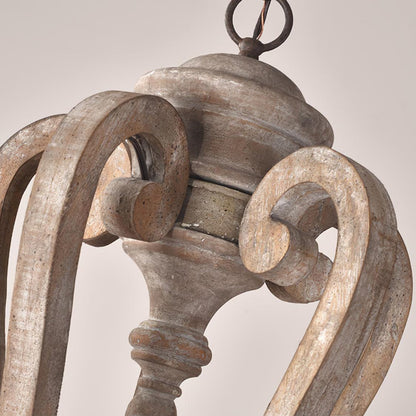 Parrotuncle Wooden Candle Chandelier - Rustic Design & Adjustable Heig