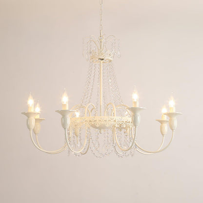 Elegant Pavia Chandelier - 5 Light Design with Adjustable Height & Cry