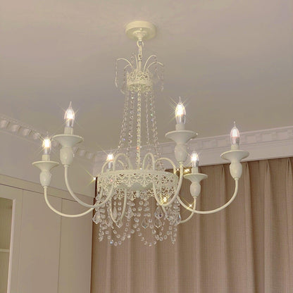 Elegant Pavia Chandelier - 5 Light Design with Adjustable Height & Cry