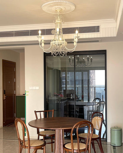 Elegant Pavia Chandelier - 5 Light Design with Adjustable Height & Cry