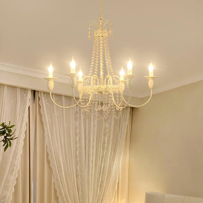 Elegant Pavia Chandelier - 5 Light Design with Adjustable Height & Cry