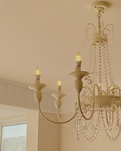 Elegant Pavia Chandelier - 5 Light Design with Adjustable Height & Cry