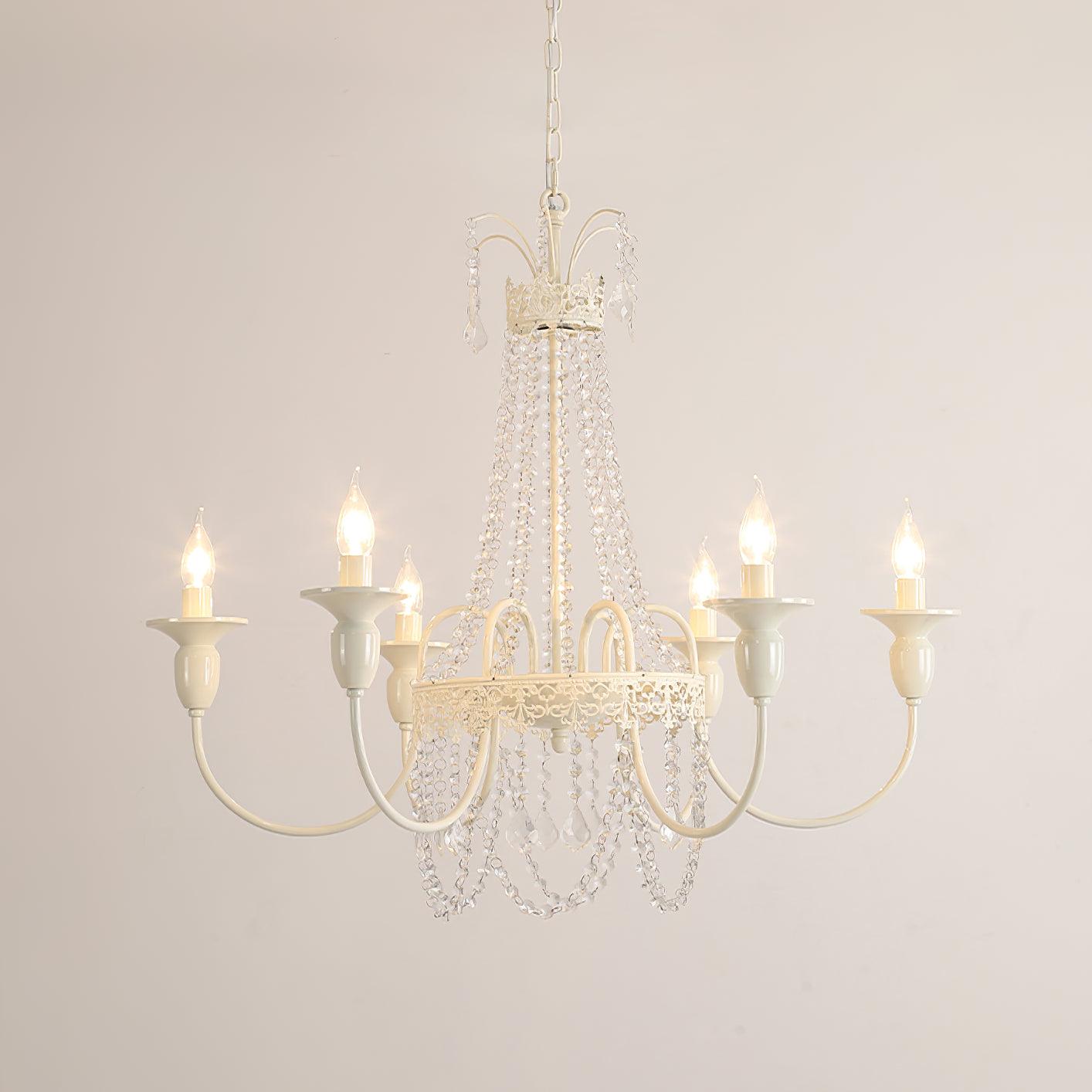 Elegant Pavia Chandelier - 5 Light Design with Adjustable Height & Cry