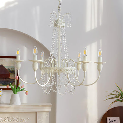 Elegant Pavia Chandelier - 5 Light Design with Adjustable Height & Cry