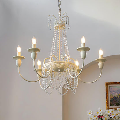 Elegant Pavia Chandelier - 5 Light Design with Adjustable Height & Cry