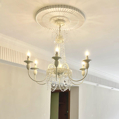 Elegant Pavia Chandelier - 5 Light Design with Adjustable Height & Cry