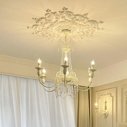 Elegant Pavia Chandelier - 5 Light Design with Adjustable Height & Cry