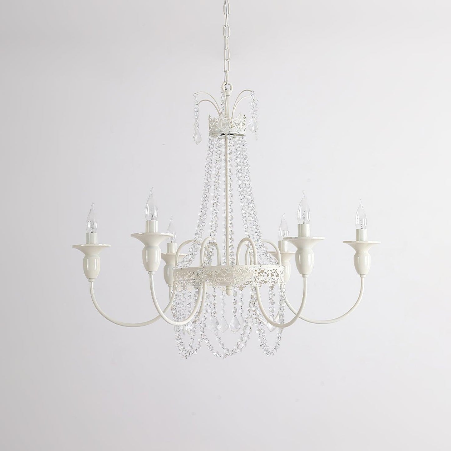 Elegant Pavia Chandelier - 5 Light Design with Adjustable Height & Cry