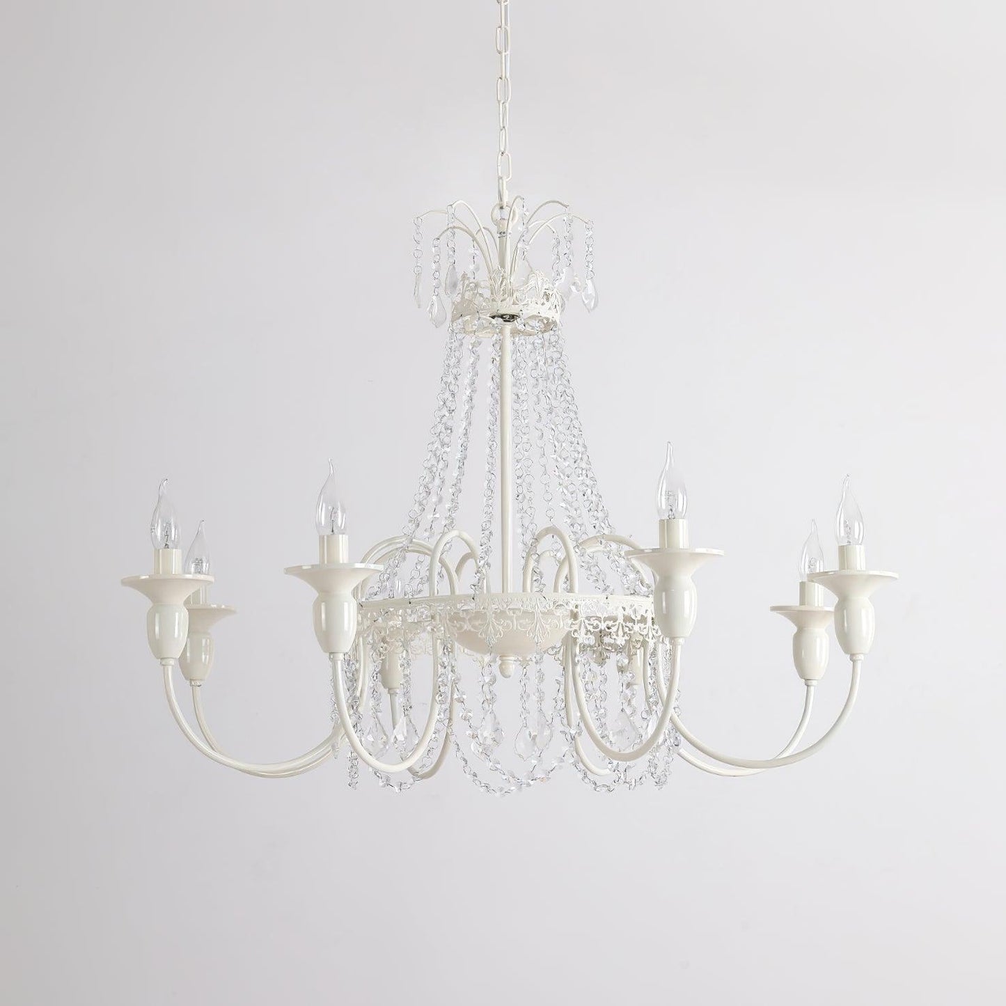 Elegant Pavia Chandelier - 5 Light Design with Adjustable Height & Cry