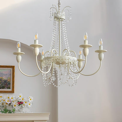 Elegant Pavia Chandelier - 5 Light Design with Adjustable Height & Cry