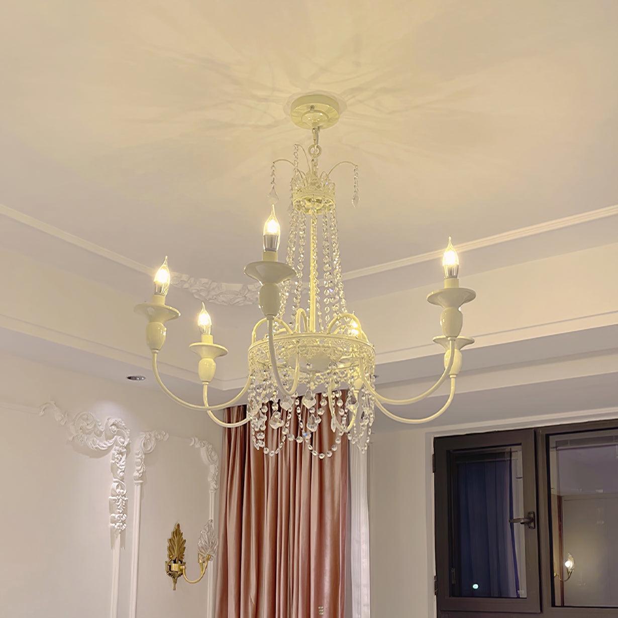 Elegant Pavia Chandelier - 5 Light Design with Adjustable Height & Cry