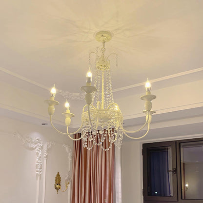 Elegant Pavia Chandelier - 5 Light Design with Adjustable Height & Cry