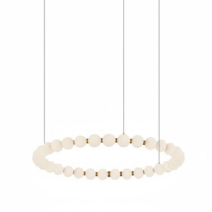 Elegant Pearl Ball Chandelier Necklace - Adjustable Length, Durable De