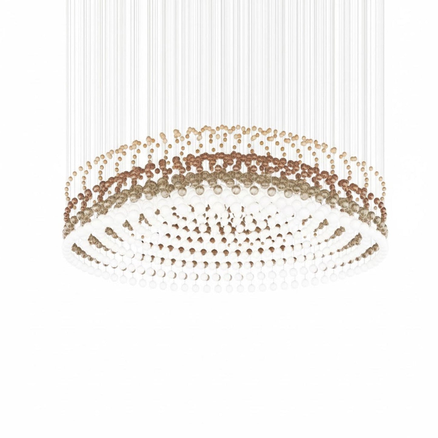 Customizable Pearl Curtain Chandelier with Dimmable Lighting Options