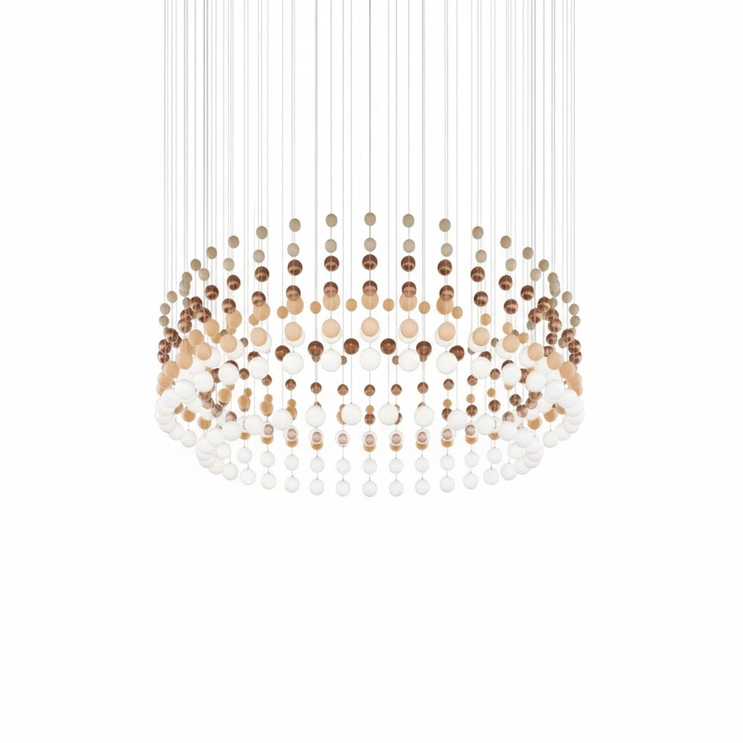 Customizable Pearl Curtain Chandelier with Dimmable Lighting Options