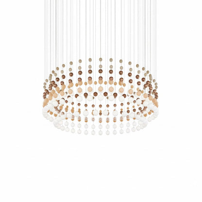 Customizable Pearl Curtain Chandelier with Dimmable Lighting Options