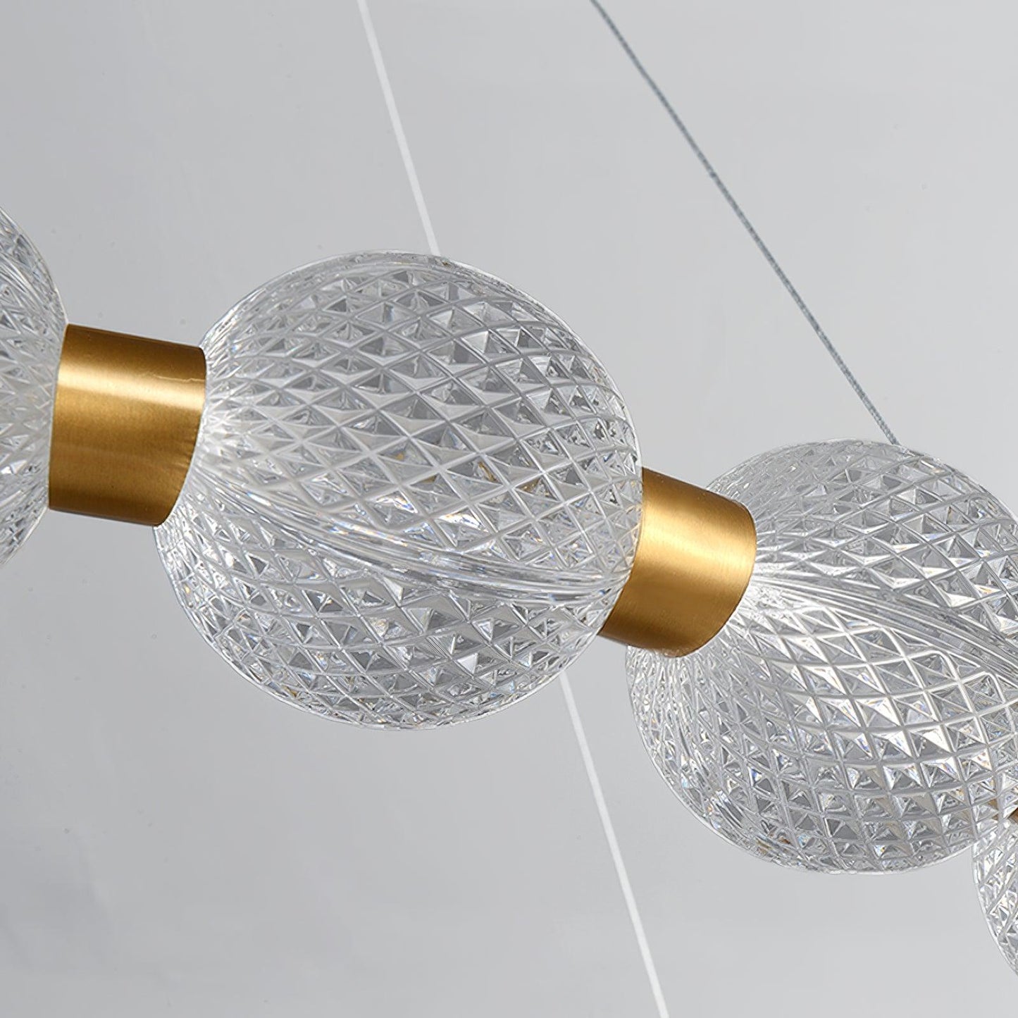 Elegant Pearl Chandelier with Adjustable Height and Crystal Accents