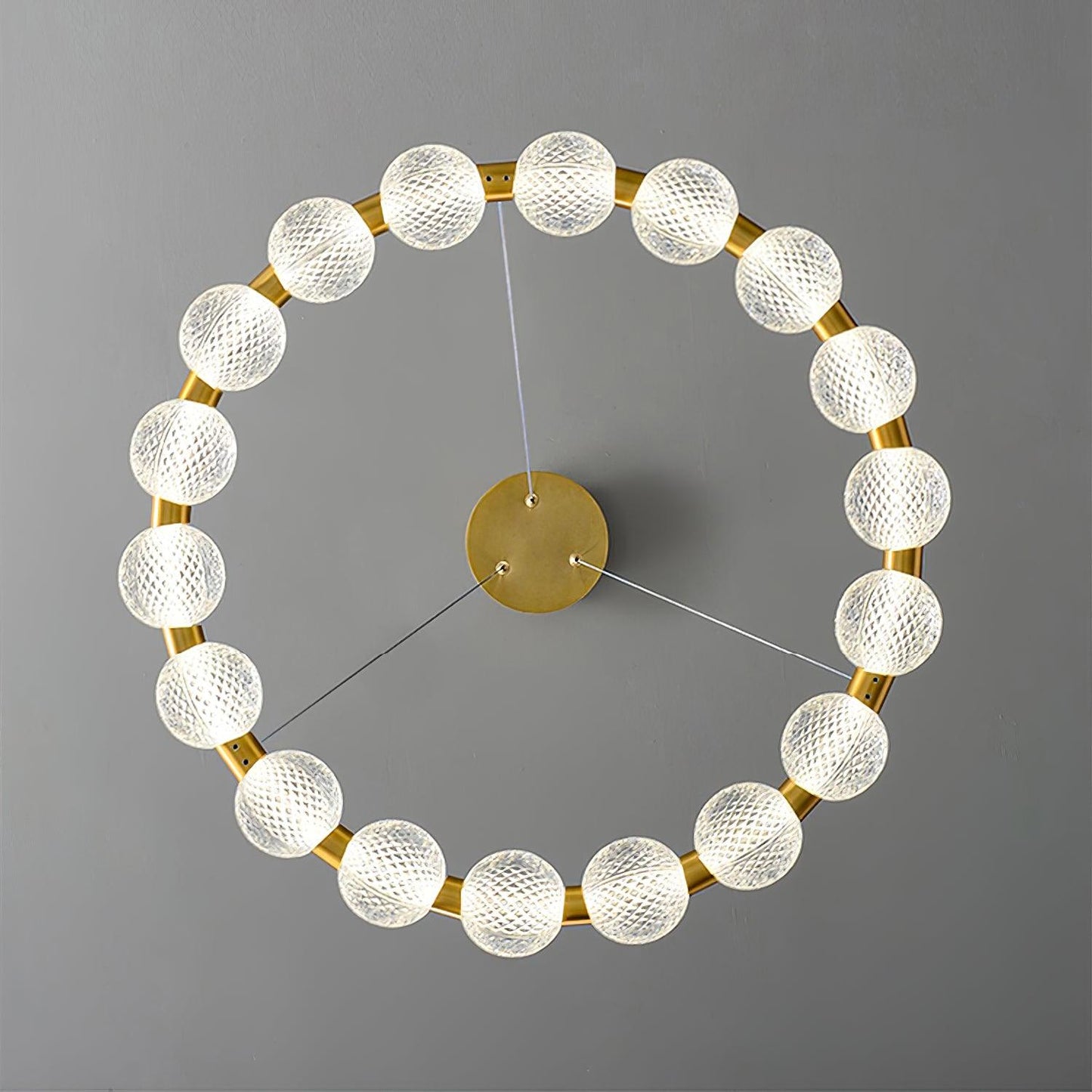 Elegant Pearl Chandelier with Adjustable Height and Crystal Accents