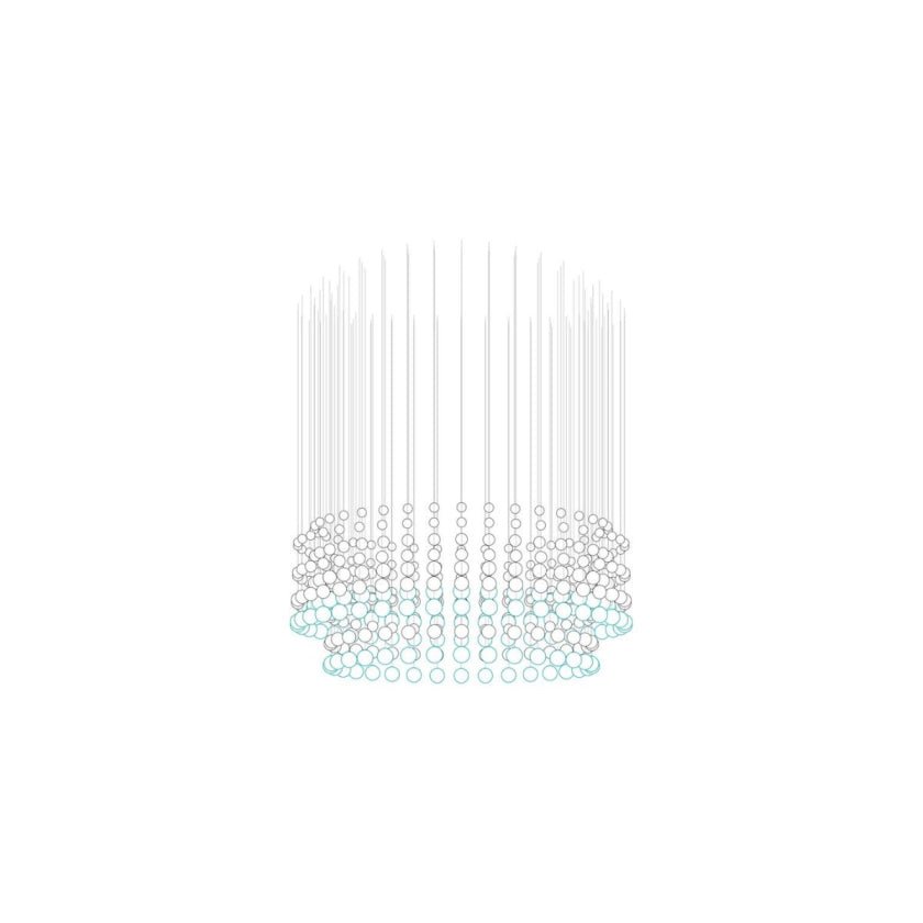 Customizable Pearl Curtain Chandelier with Dimmable Lighting Options