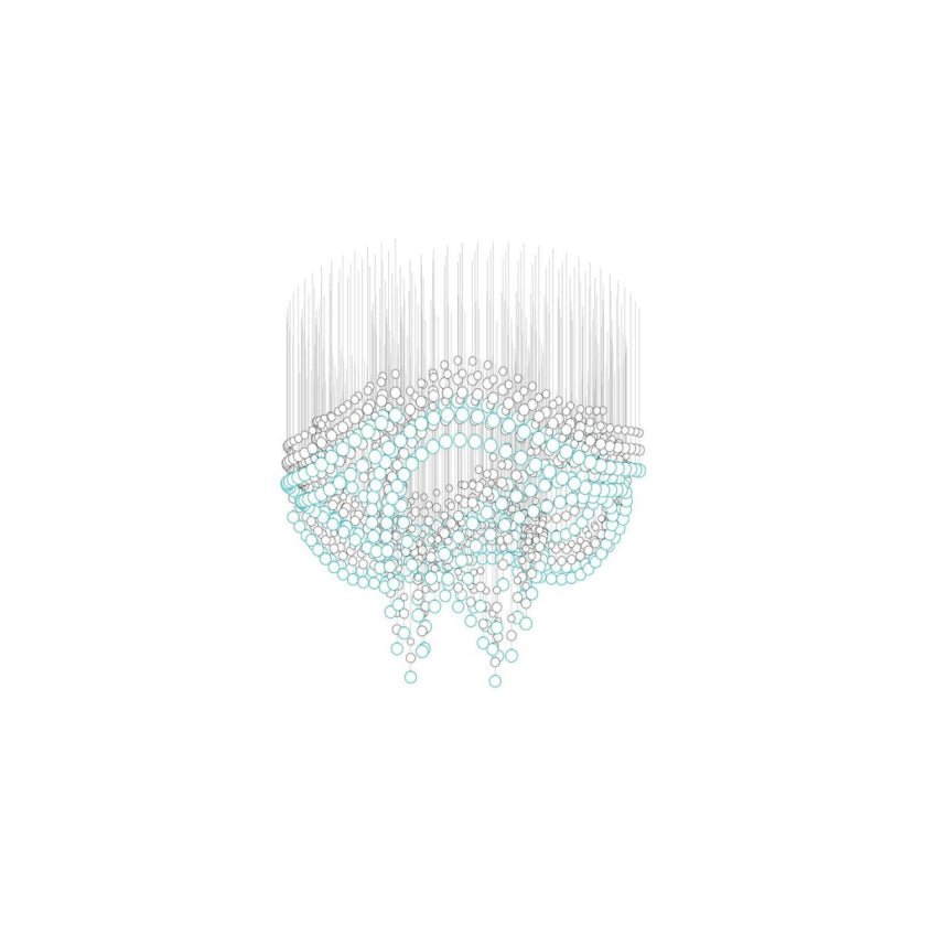 Customizable Pearl Curtain Chandelier with Dimmable Lighting Options