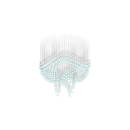 Customizable Pearl Curtain Chandelier with Dimmable Lighting Options