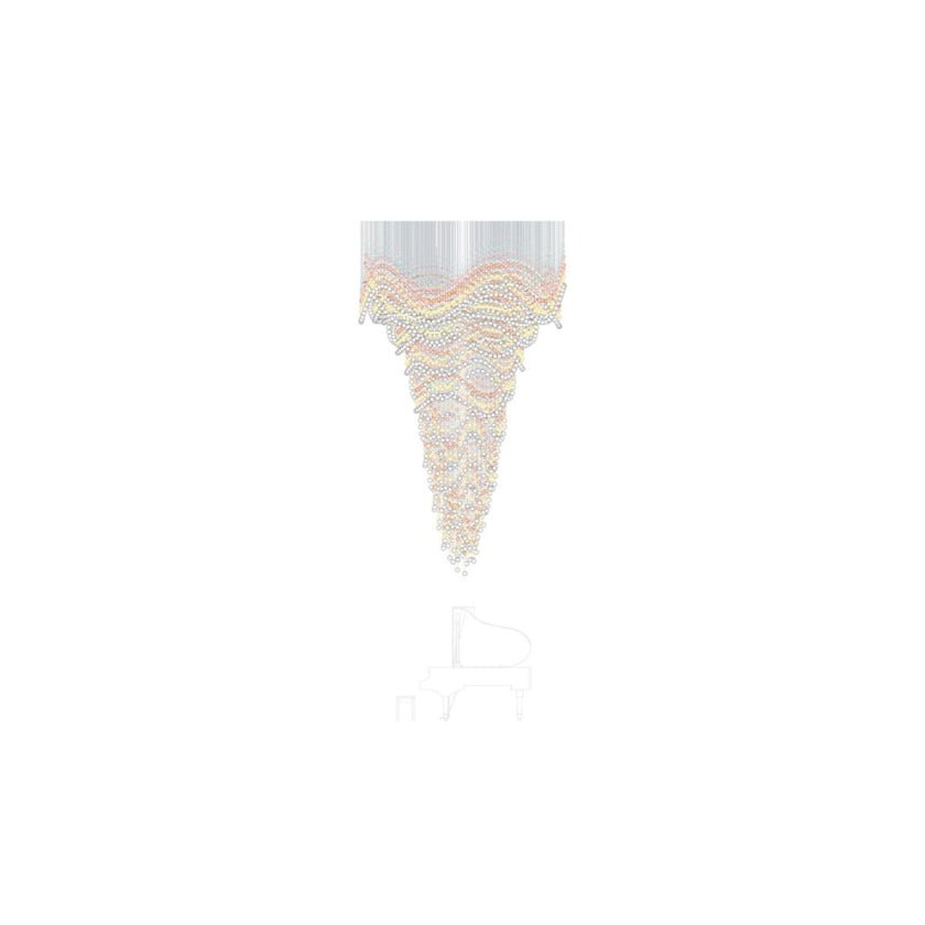 Customizable Pearl Curtain Chandelier with Dimmable Lighting Options