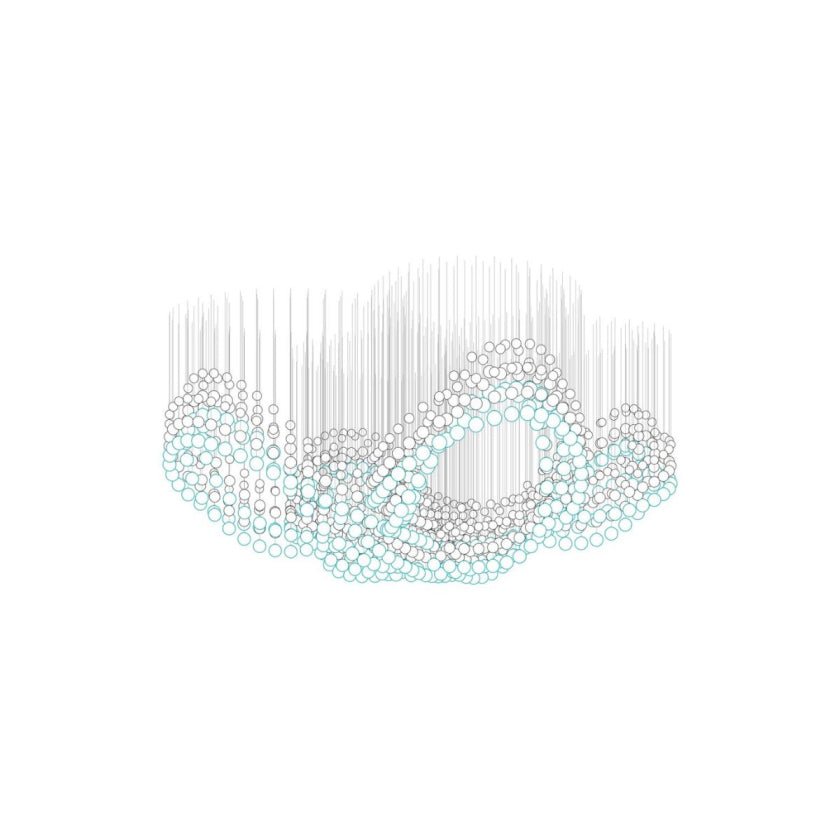 Customizable Pearl Curtain Chandelier with Dimmable Lighting Options