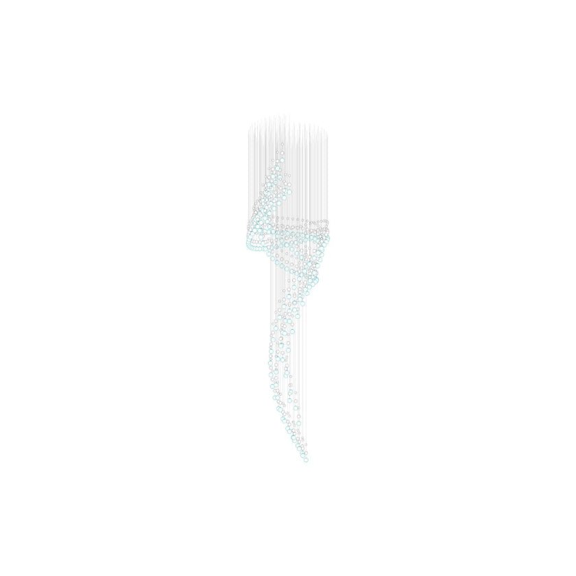 Customizable Pearl Curtain Chandelier with Dimmable Lighting Options