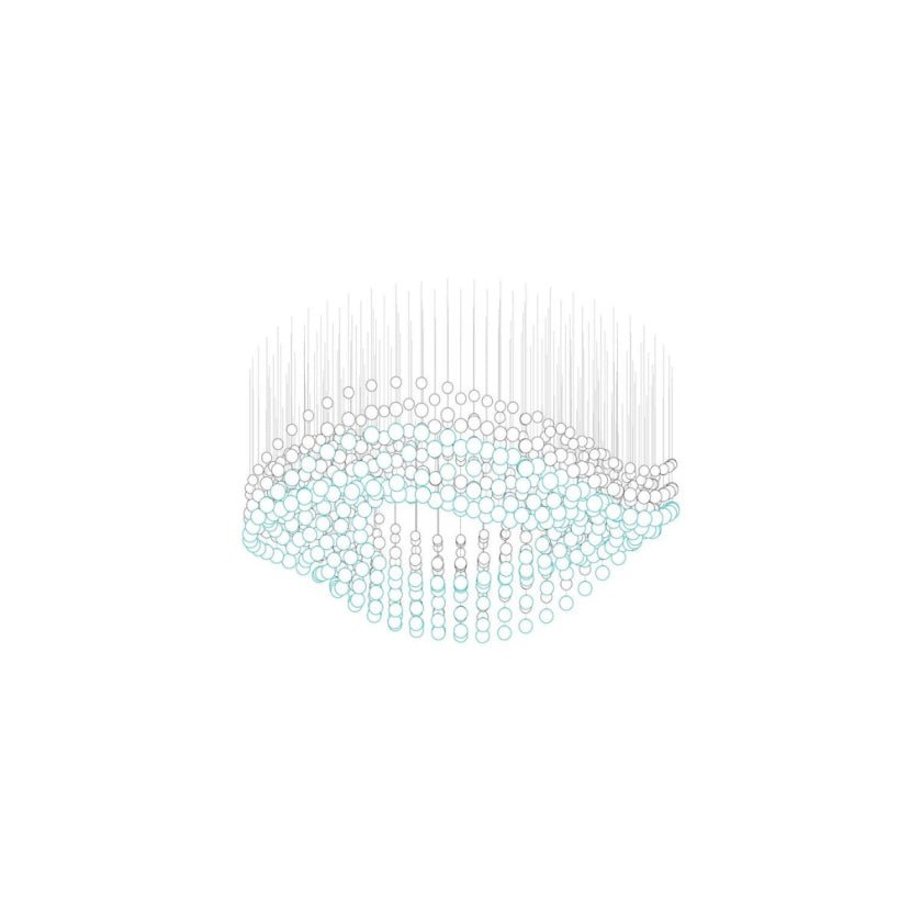 Customizable Pearl Curtain Chandelier with Dimmable Lighting Options