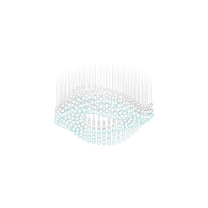 Customizable Pearl Curtain Chandelier with Dimmable Lighting Options