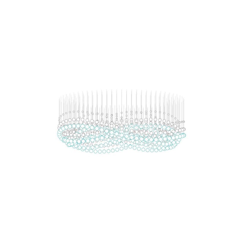 Customizable Pearl Curtain Chandelier with Dimmable Lighting Options