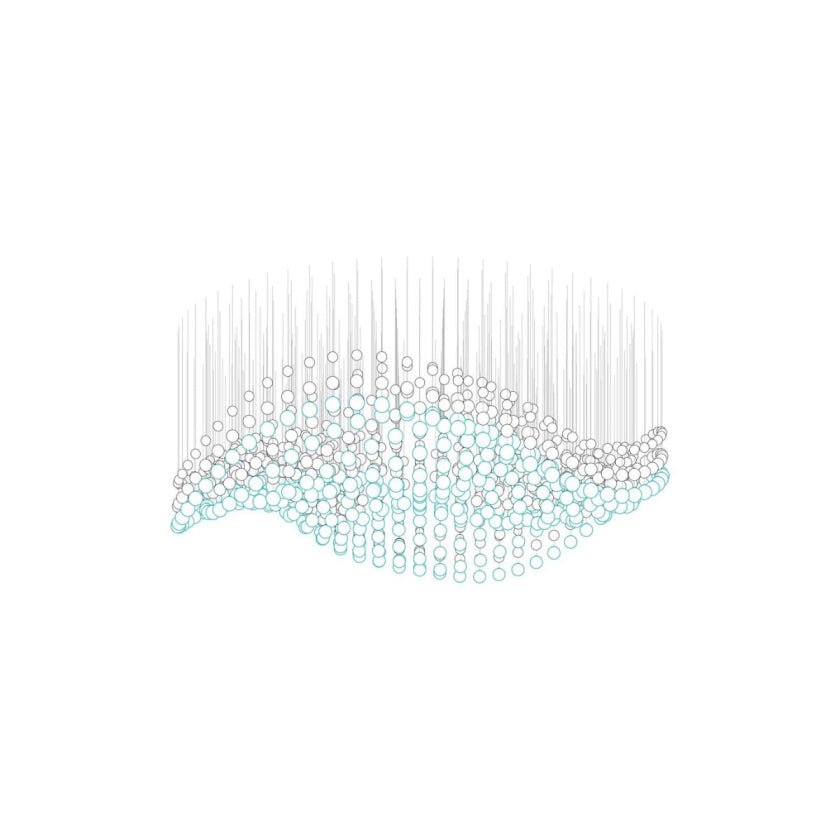 Customizable Pearl Curtain Chandelier with Dimmable Lighting Options