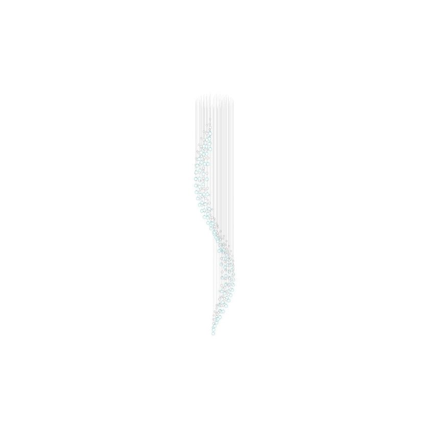 Customizable Pearl Curtain Chandelier with Dimmable Lighting Options