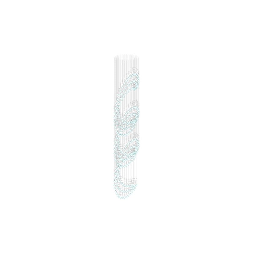 Customizable Pearl Curtain Chandelier with Dimmable Lighting Options