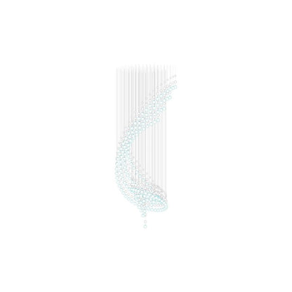 Customizable Pearl Curtain Chandelier with Dimmable Lighting Options