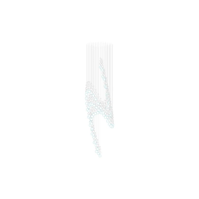 Customizable Pearl Curtain Chandelier with Dimmable Lighting Options