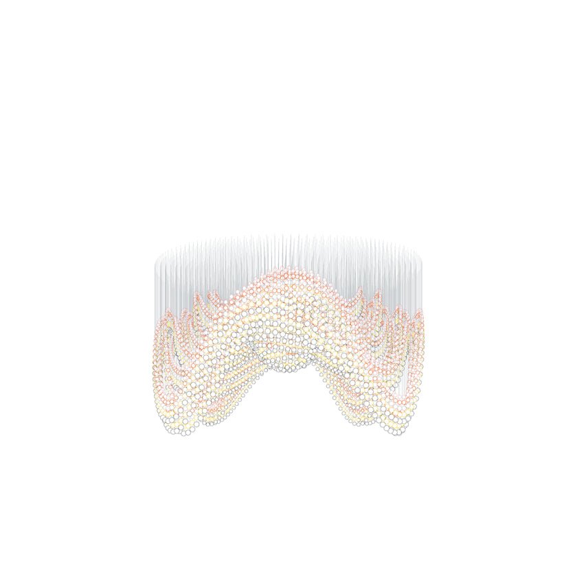 Customizable Pearl Curtain Chandelier with Dimmable Lighting Options