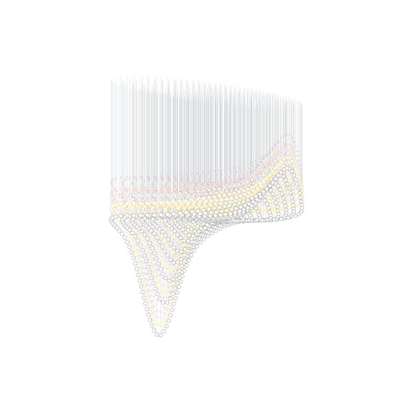 Customizable Pearl Curtain Chandelier with Dimmable Lighting Options
