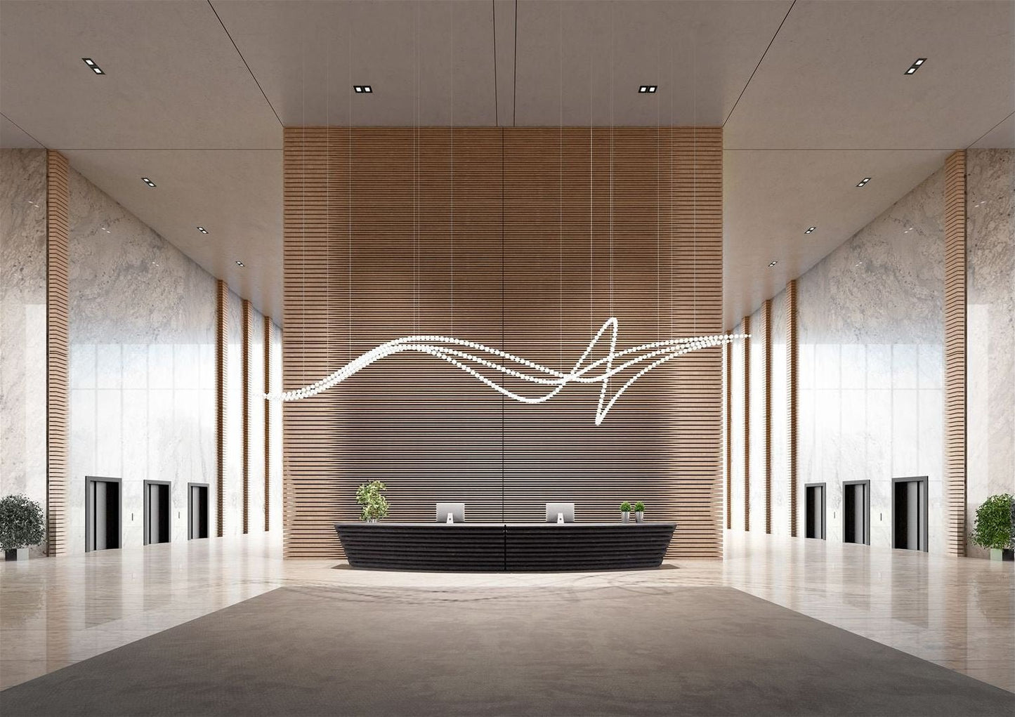 Customizable Pearl Drop Chandelier with Adjustable Height & LED Lights