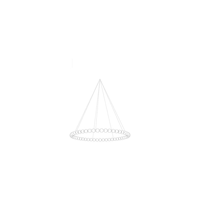 Customizable Pearl Drop Chandelier with Adjustable Height & LED Lights