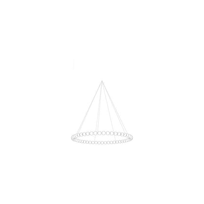 Customizable Pearl Drop Chandelier with Adjustable Height & LED Lights