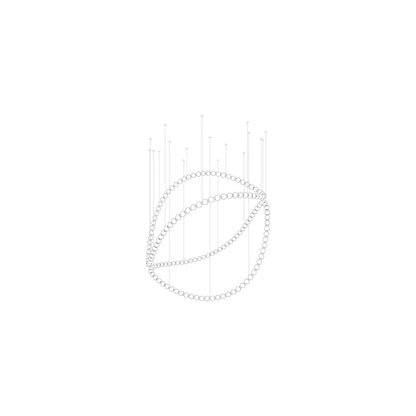 Customizable Pearl Drop Chandelier with Adjustable Height & LED Lights