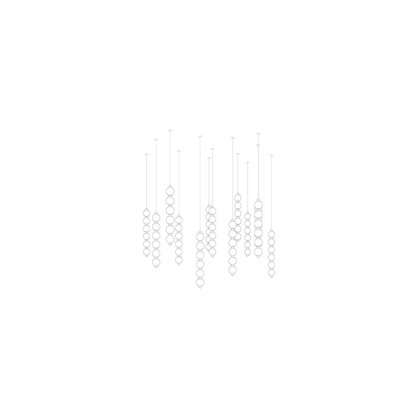 Customizable Pearl Drop Chandelier with Adjustable Height & LED Lights