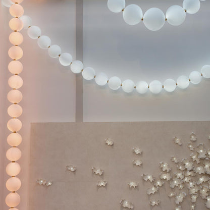 Elegant Pearl Ball Chandelier Necklace - Adjustable Length, Durable De