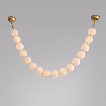 Elegant Pearl Ball Chandelier Necklace - Adjustable Length, Durable De