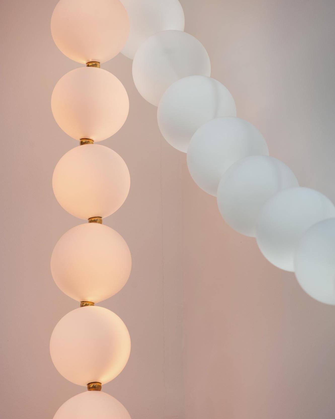 Elegant Pearl Ball Chandelier Necklace - Adjustable Length, Durable De