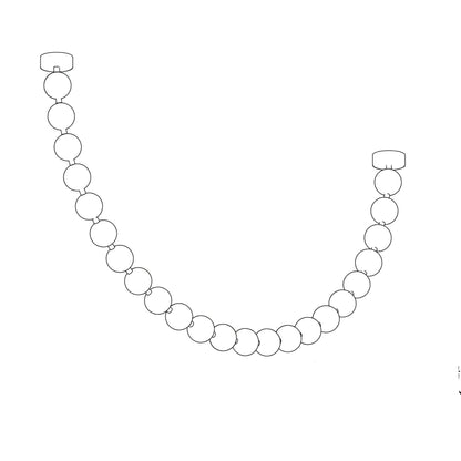 Elegant Pearl Ball Chandelier Necklace - Adjustable Length, Durable De