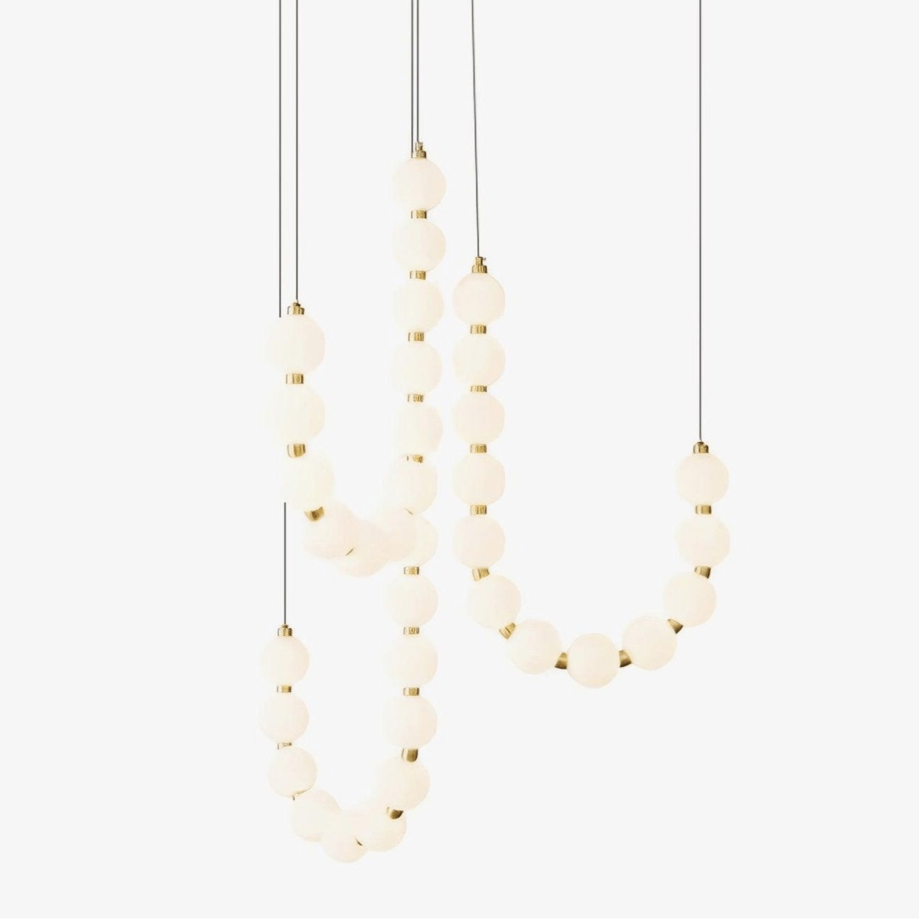 Elegant Acrylic Pearl Chandelier Necklace - Lightweight & Versatile